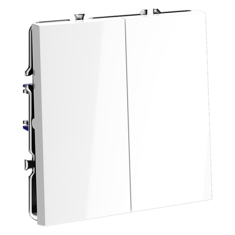 Выключатель 2-кл. СП S70 10А механизм бел. глянцевый Voltum VLS020101