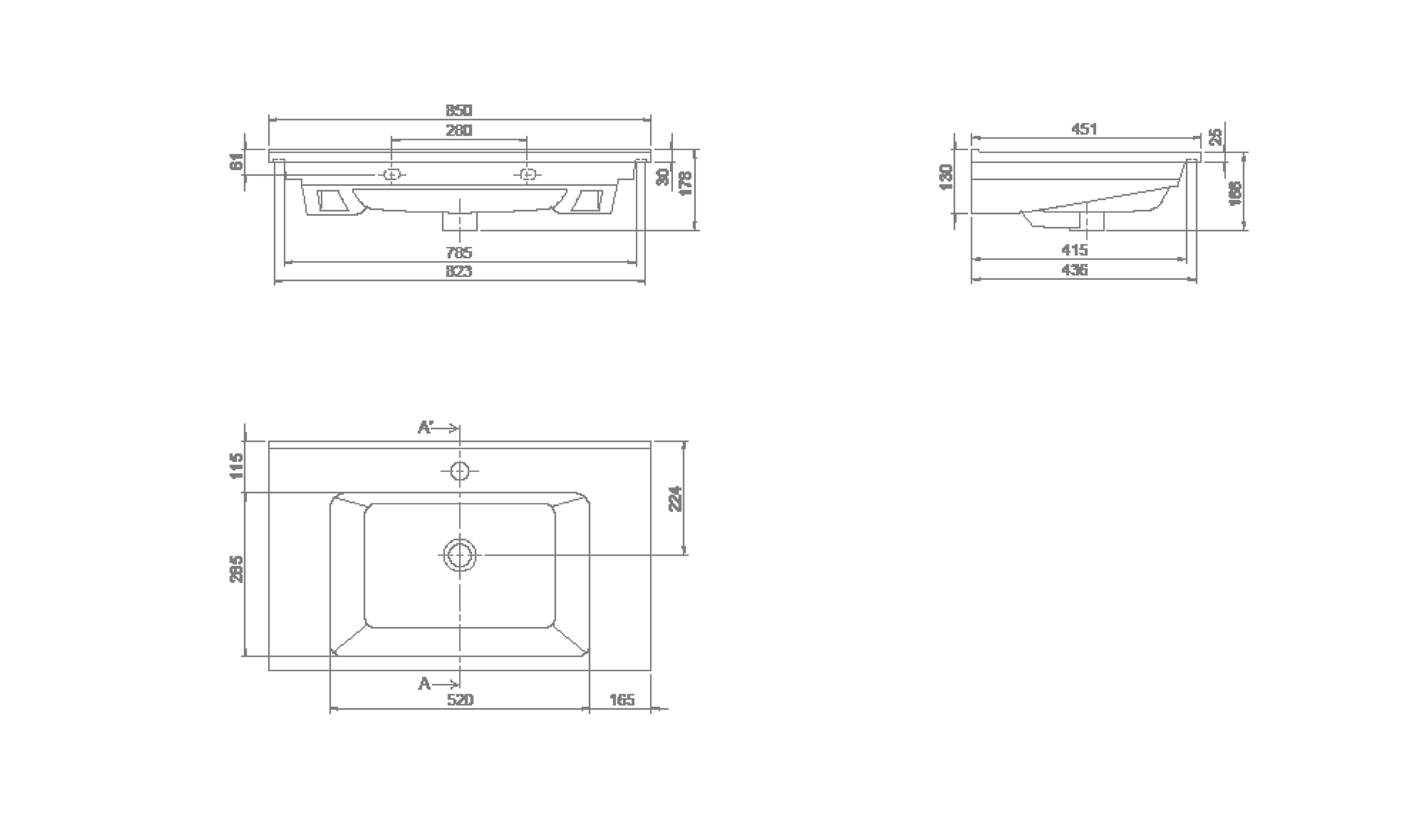 Раковина моноблок Capolda 85