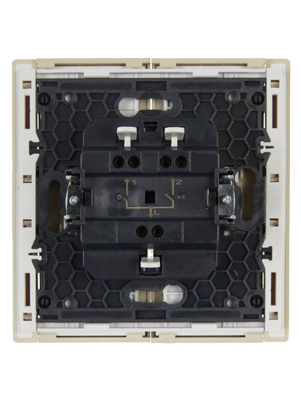 Выключатель 2-кл. СП FORTE&PIANO 10А FP405 ваниль IEK FP-V20-0-10-1-K10
