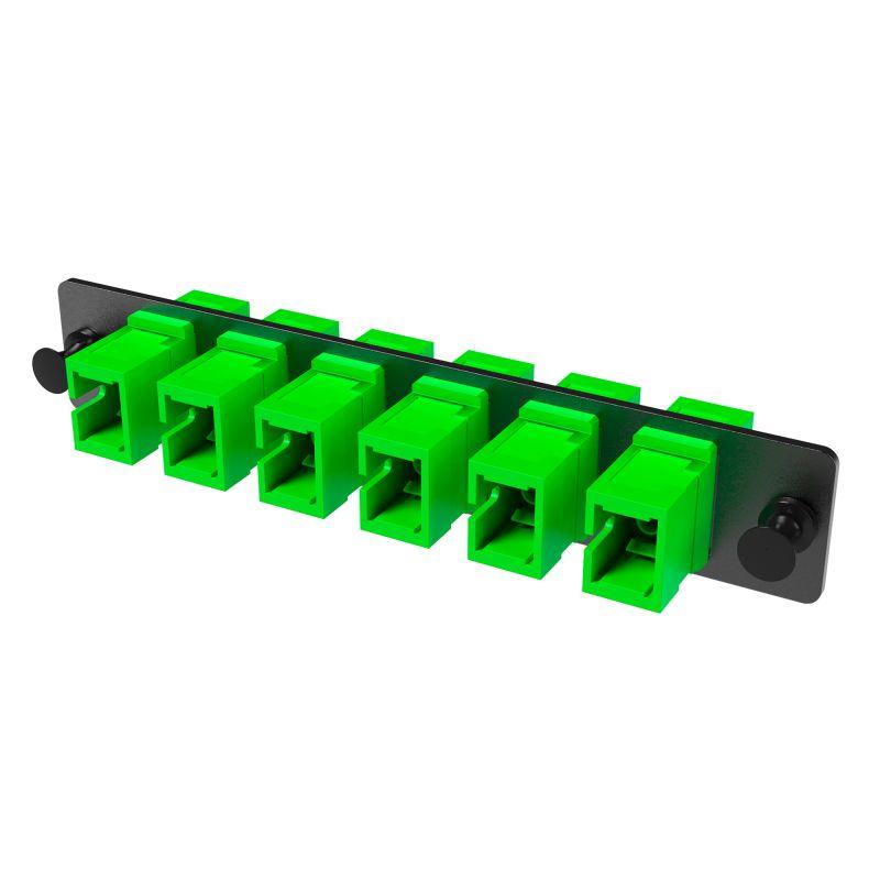 Планка адаптерная с установленными 6xSC Simplex адаптерами (цвет адаптера - зел.) OS2 1/2 HU DKC RNAP6SAHUS