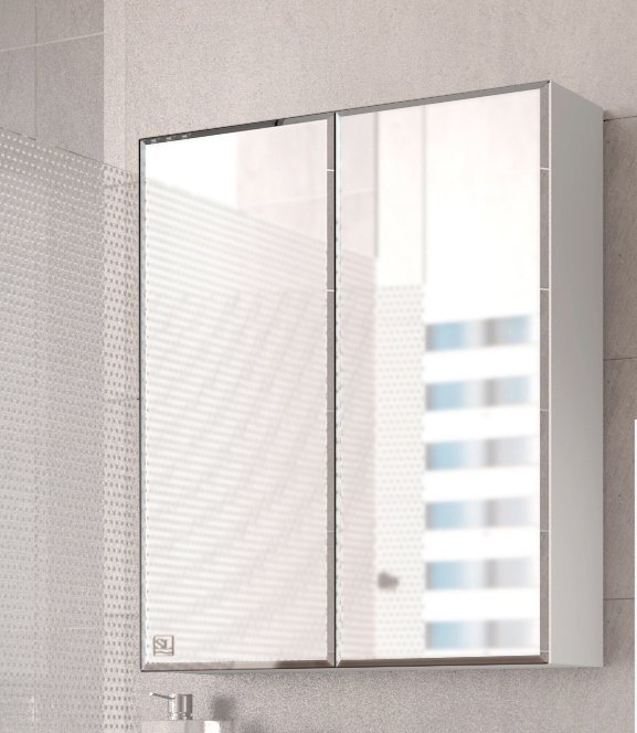 Зеркальный шкаф "Амарант 600", белый