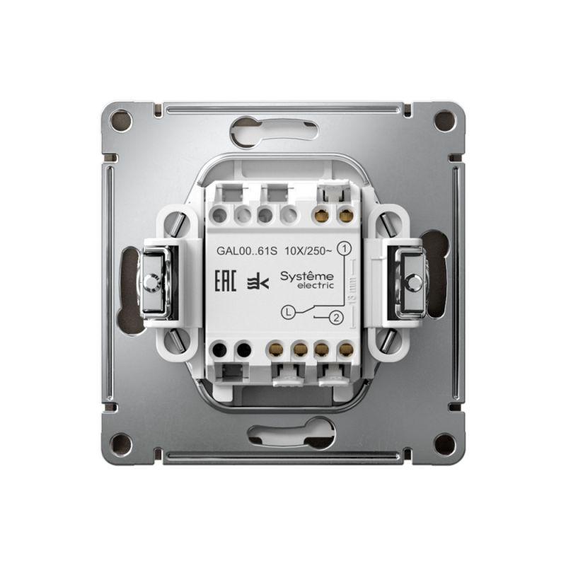 Переключатель 1-кл. ArtGallery 10AX быстрозажим. клем. механизм мокко SE GAL000661S