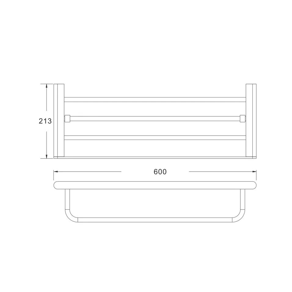 Полка для полотенец Rose RG1708T, пепельный