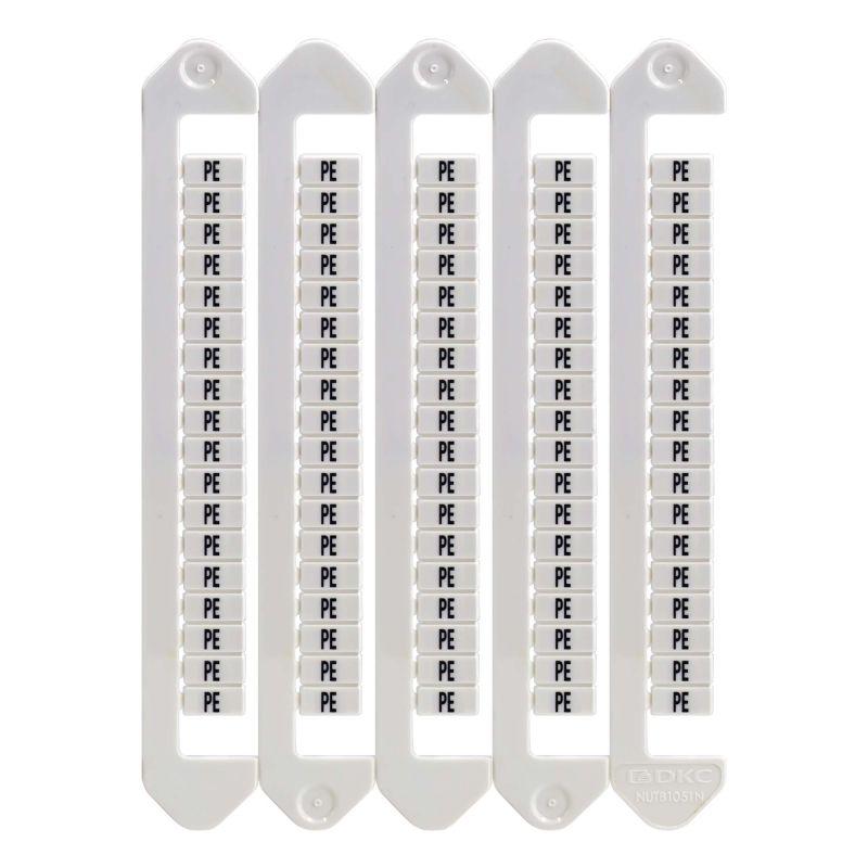 Маркировка для клемм ширина 5мм символы "PE" вертикалная ориентация DKC NUTB-5-PEV