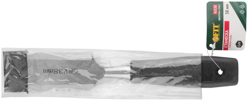 Стамеска CrV с пластиковой ручкой 38мм FIT 43138