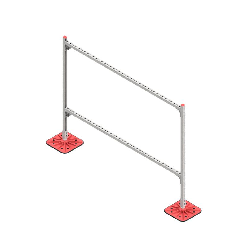 Конструкция опорная для горизонт. прямоугольн. воздуховодов и метал. лотков кабеленесущих систем TECHNORAPTOR FOOT 2000х1500 HD КМ TR0297