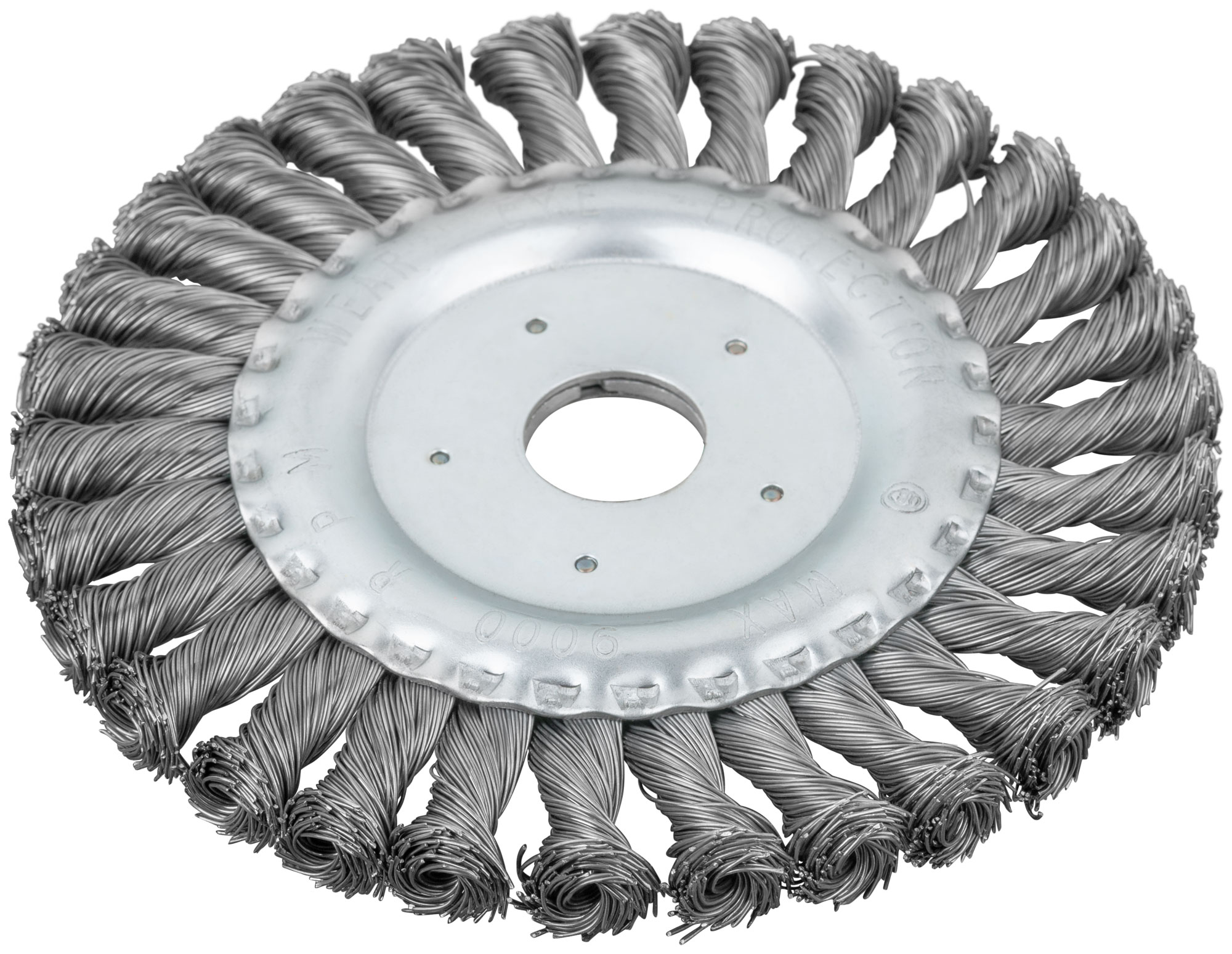 Корщетка-колесо, посадочный диаметр 22,2 мм, стальная витая проволока 150 мм