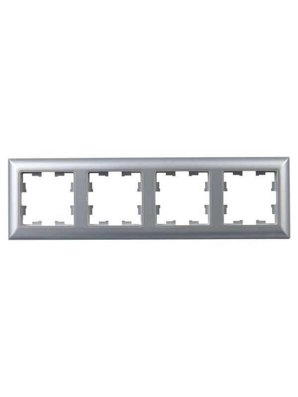 Рамка 4-м BRITE РУ-4-Бр алюм./алюм. IEK BR-M42-12-K47