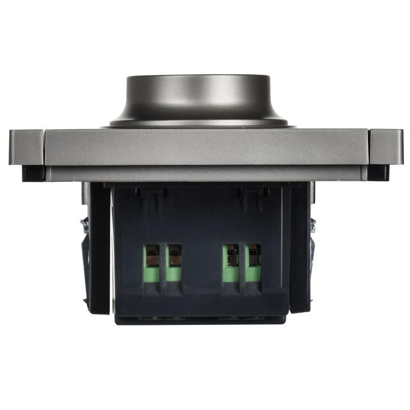 Светорегулятор поворотно-нажимной СП FORTE&PIANO FP554 600Вт сталь IEK FP-D20-0600-K46