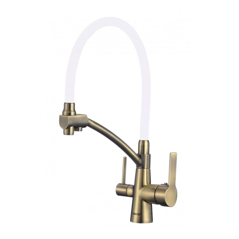 Смеситель для кухни с подключением к фильтру Savol S-L1805C-02, бронза