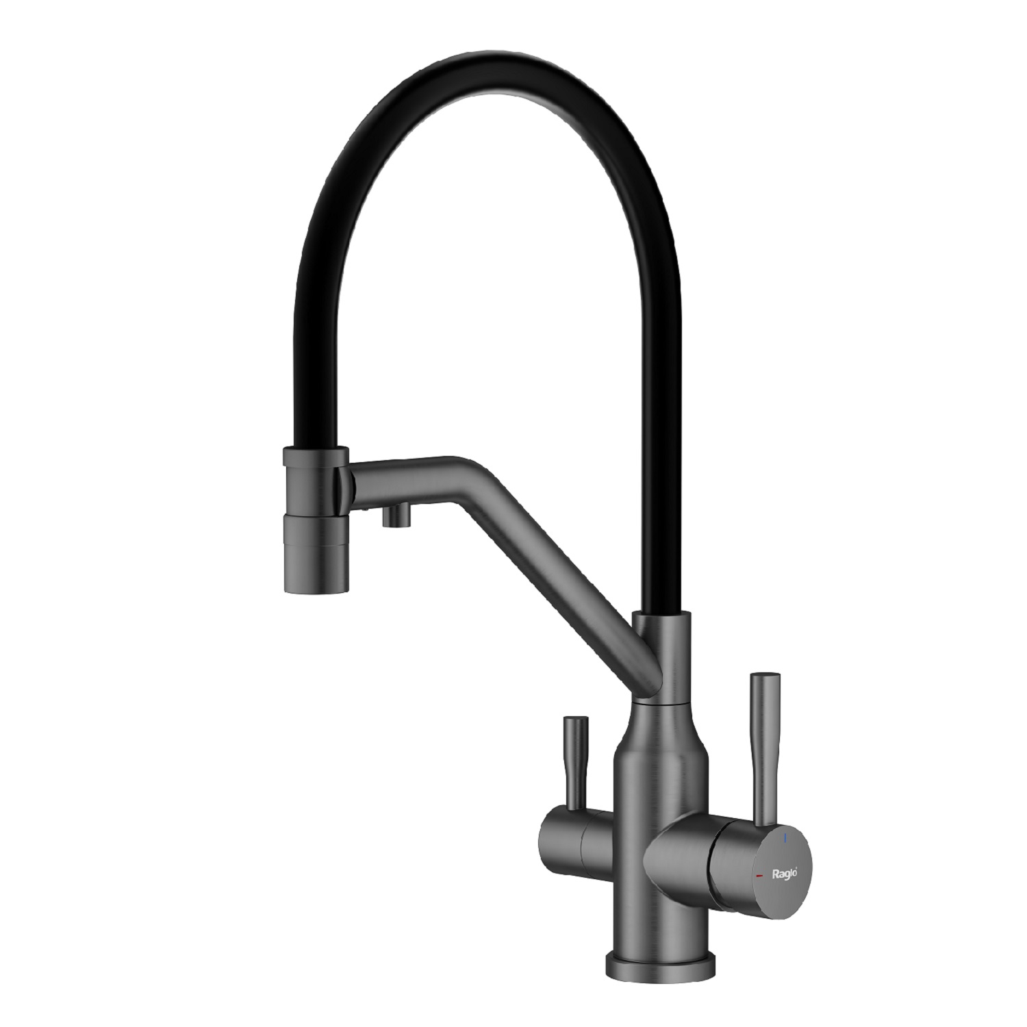 Смеситель для кухни с подключением фильтра Raglo R81.62.09, графит
