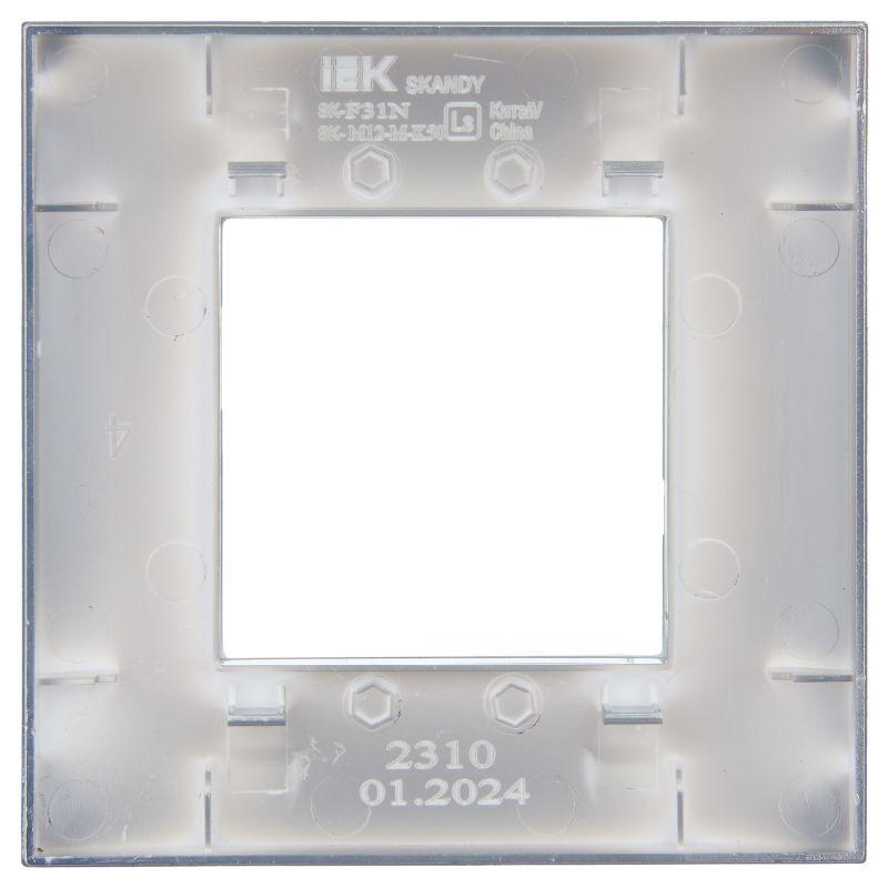 Рамка 1-м SKANDY SK-F31N металл никель IEK SK-M12-M-K50