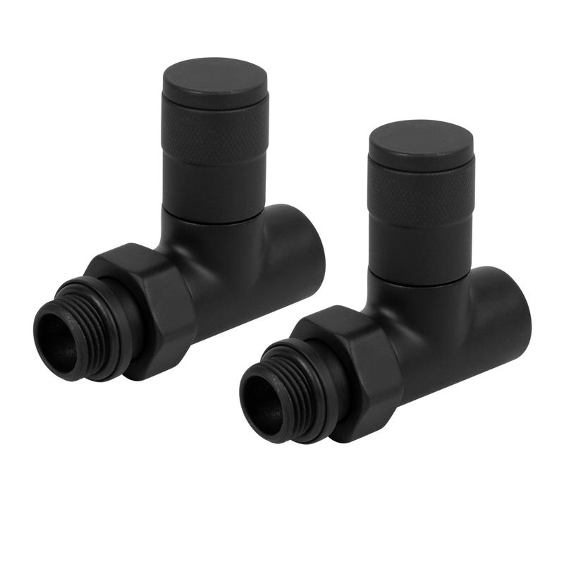 Набор дизайн-вентилей PIANO прямой 1/2дюйм черн. Royal Thermo НС-1422580