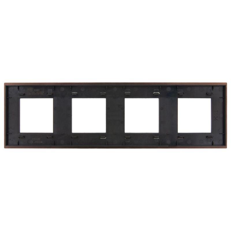 Рамка 4-м SKANDY SK-F34Br металл шоколад IEK SK-M42-M-K30