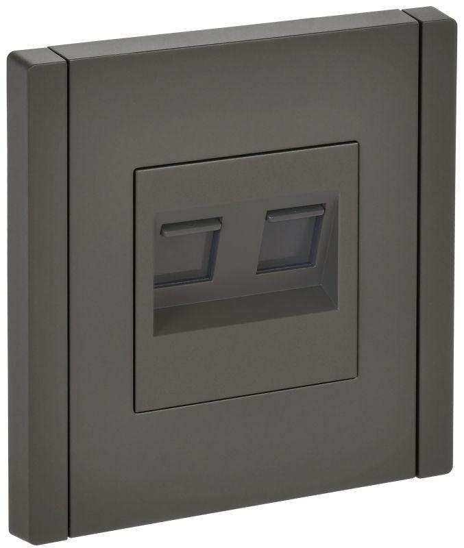 Розетка компьютерная 2-м RJ45 кат.6 FORTE&PIANO FP334 сер. IEK FP-K20-2-K03