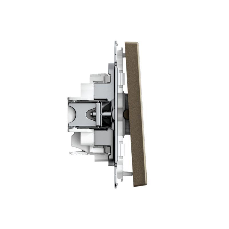 Выключатель 1-кл. ArtGallery 10AX быстрозажим. клем. механизм мокко SE GAL000611S