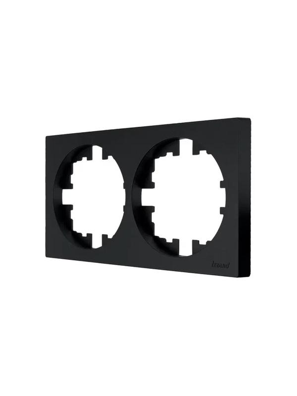 Рамка 2-м OSEN горизонт. квадрат черн. бархат LEZARD 743-4200-147