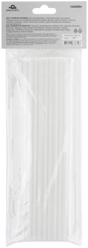 Стержень клеевой 11х200мм прозрачность 50% (уп.12шт) MOS 14508М