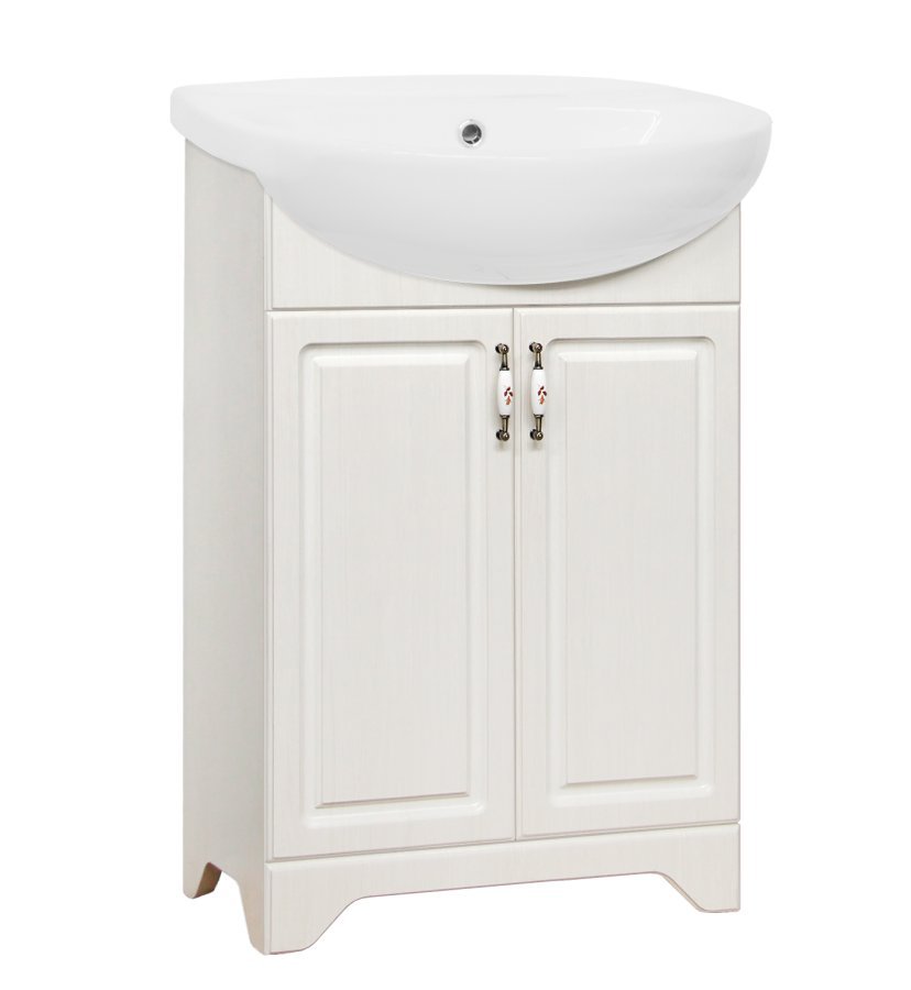 Тумба "Олеандр-2 55" под умывальник Антик 55, Люкс рельеф пастель