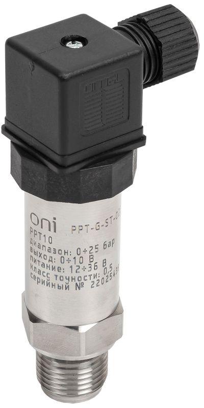Преобразователь давления PPT10 0.5% 0-25Бар 0-10В G1/2 DIN43650 ONI PPT-G-ST-025-0-10-2-2