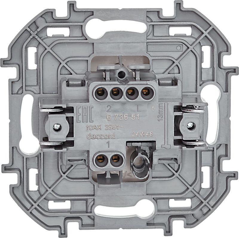 Переключатель 1-кл. Inspiria 10А IP20 250В 10AX механизм сл. кость IEK 673651