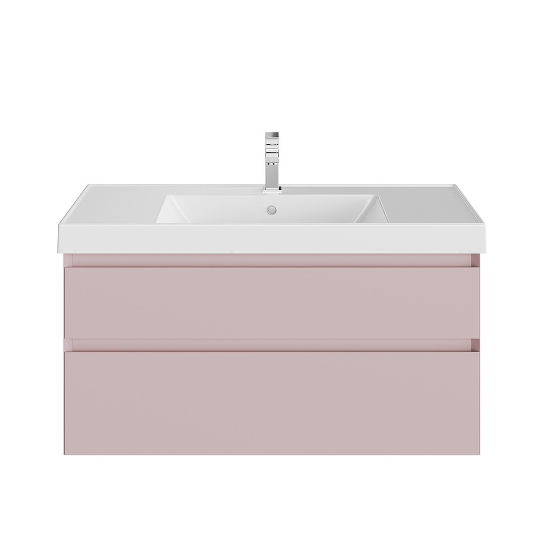 Тумба CUBO подвесная с ящиками 100, Мальва матовая