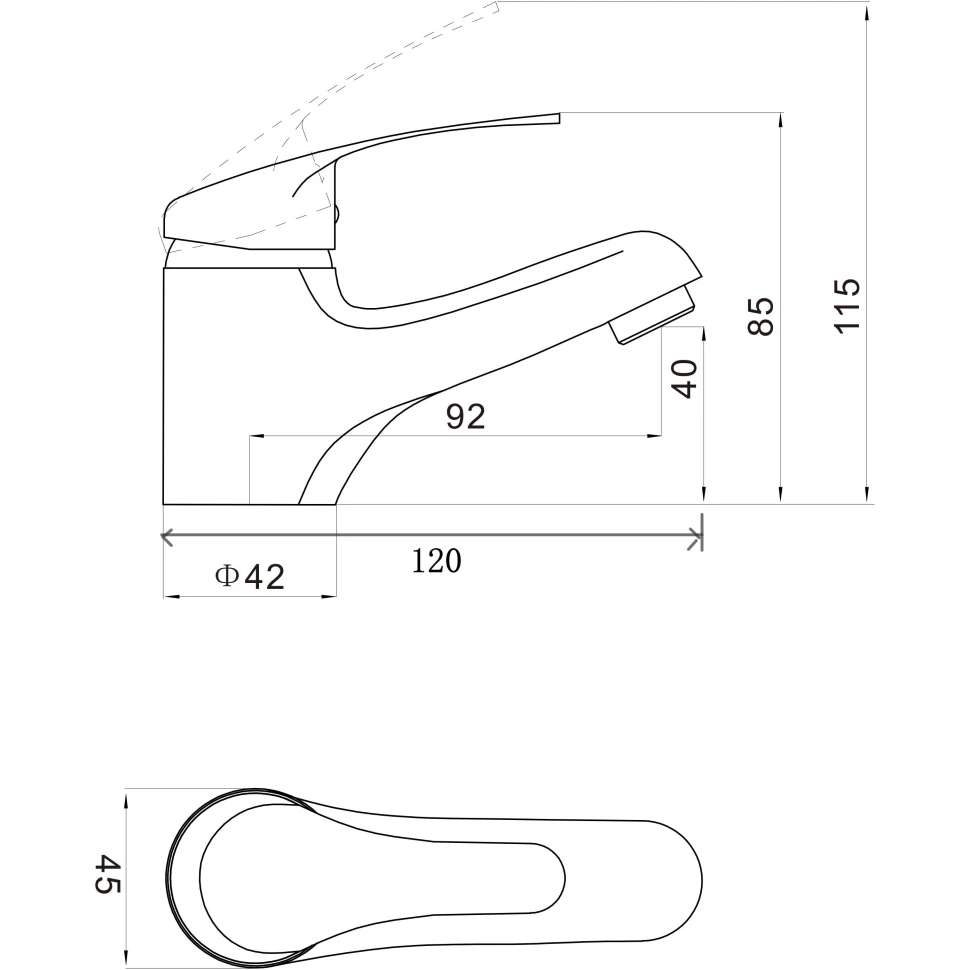 Смеситель для раковины Savol S-T1001, хром