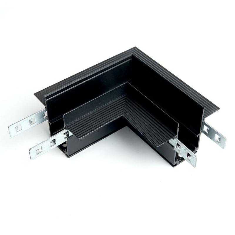 Соединитель угловой для низковольтного встраиваемого шинопровода черн. LD2004 FERON 41980