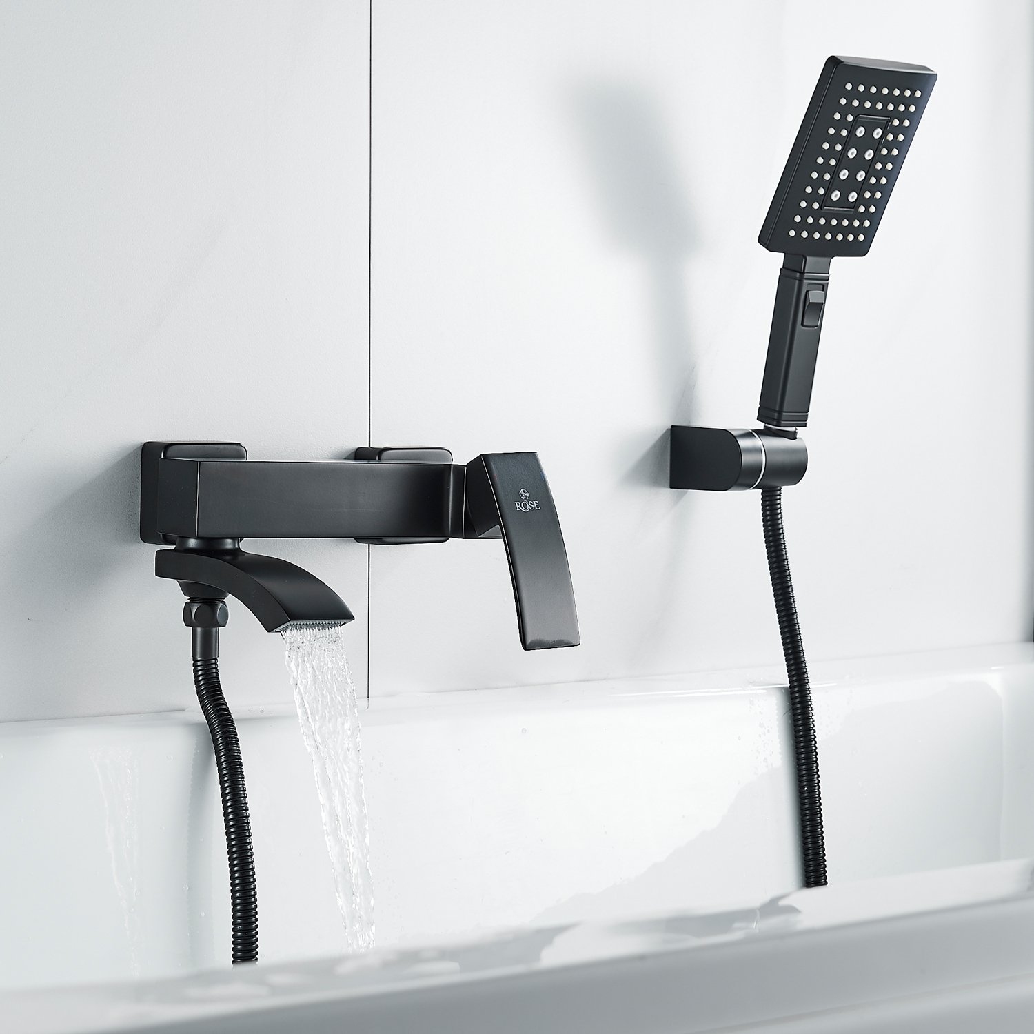 Смеситель для ванны Rose R1552H, черный