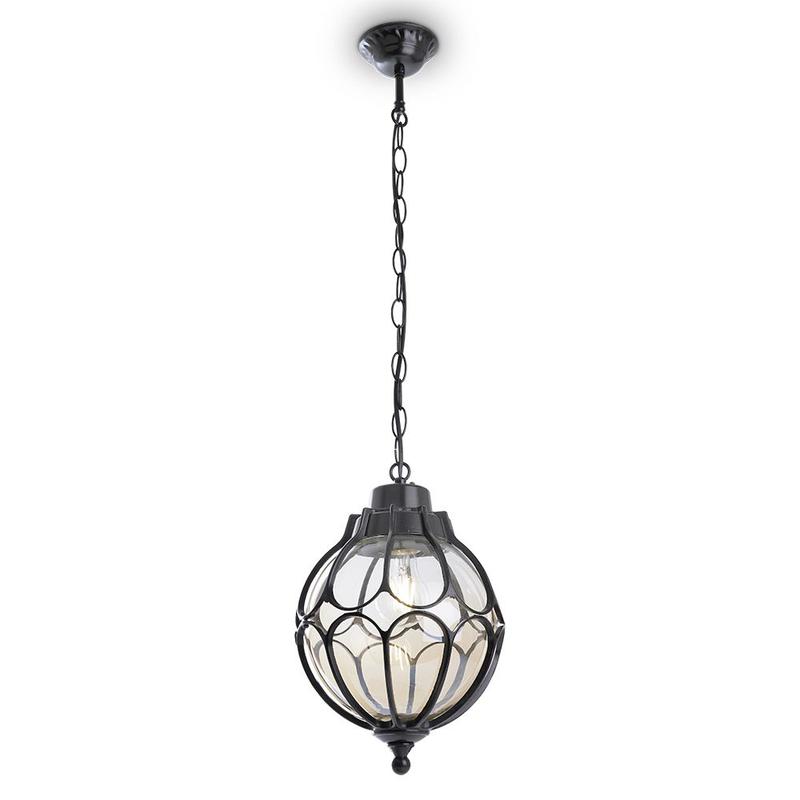 Светильник садово-парковый 60Вт 230В E27 IP44 PL3805 (на цепочке 500мм) черн. FERON 06345