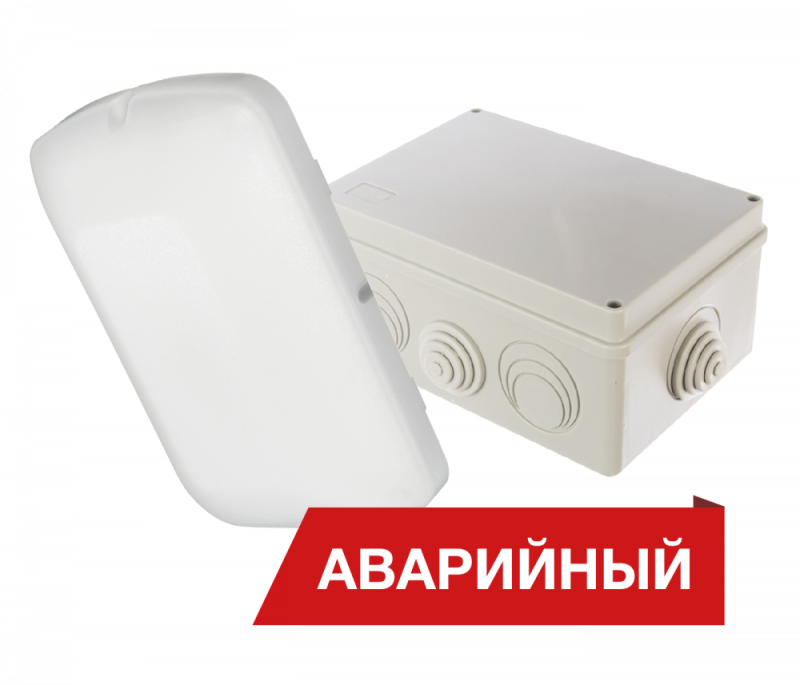 Светильник светодиодный Луна Eco Box 15/1800 15Вт 4000К IP65 1800лм 80Ra Кп<5 аварийный Diora DLEcoB15-A-4K-A