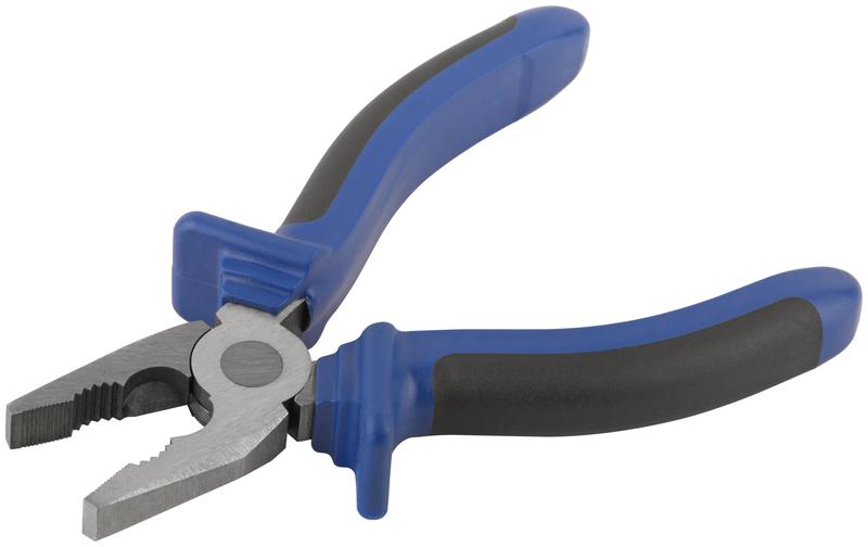 Плоскогубцы комбинированные "Один" двухцветные обрезиненные ручки полированная сталь 180мм MOS 47473М