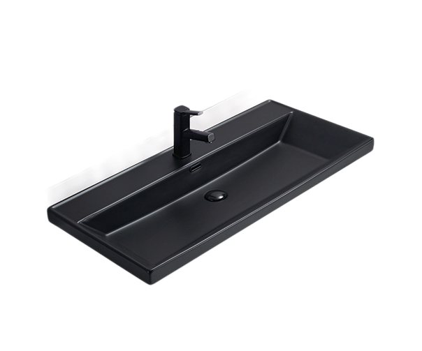 Раковина Gid Bm5510s 72204 встраиваемая сверху черная матовая 101x46.5x15