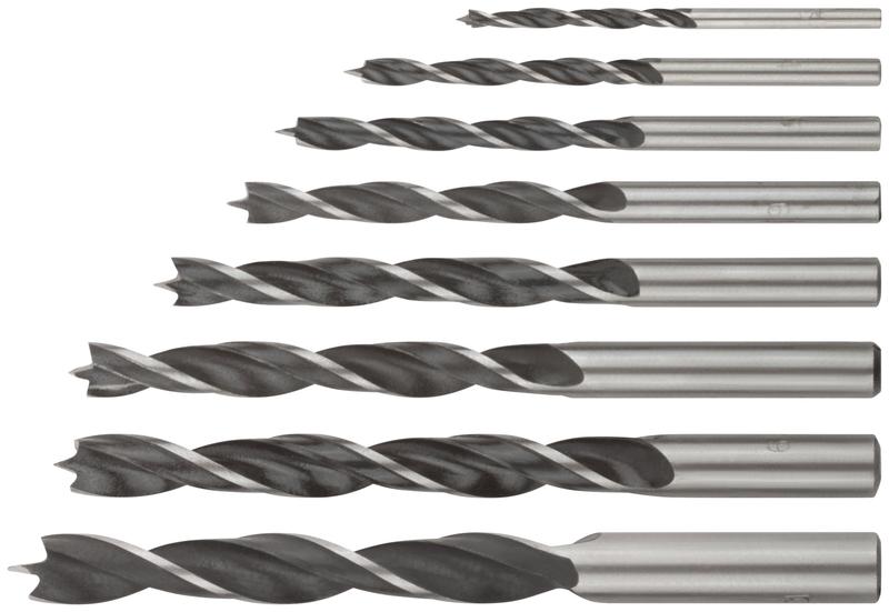 Набор сверл по дереву пластиковый бокс 8шт (3-4-5-6-8-9-10мм) FIT 36103