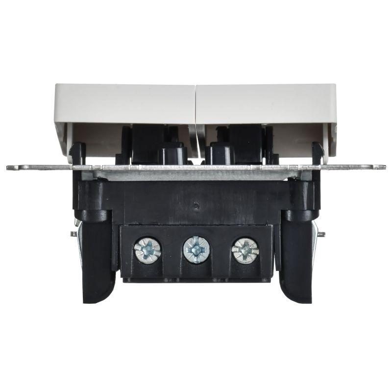 Выключатель 2-кл. СП BRITE ВС10-2-9-БрАБ 10А для отелей с индикацией механизм арктич. бел. IEK BR-V20-2-10-K91