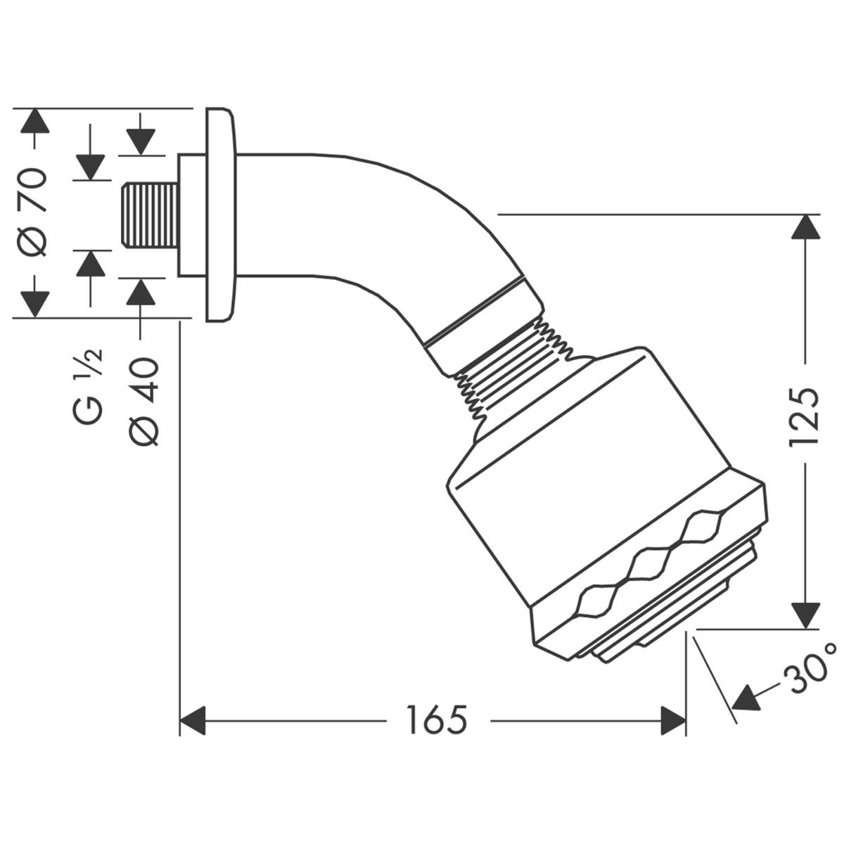 Верхний душ Hansgrohe Euphoria 27475000