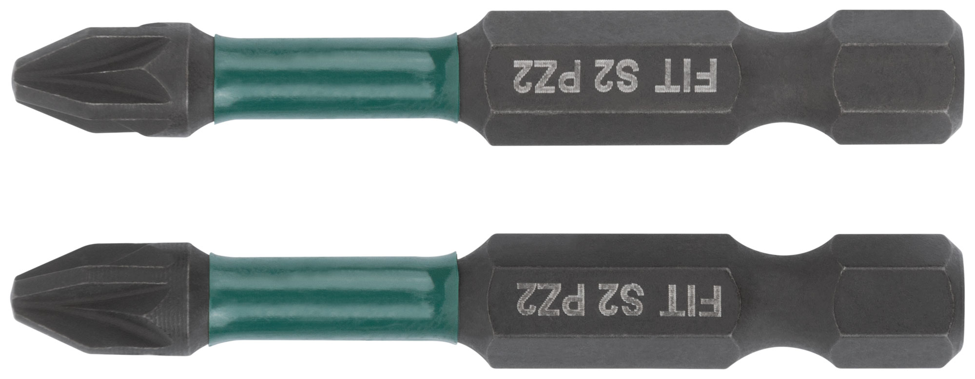 Биты кованые ударные, сталь S2, односторонние  50 мм PZ2, Профи 2 шт., блистер