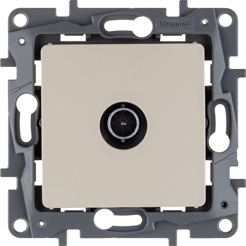 Розетка телевизионная TV СП Etika 2дБ 0-2400МГц с топологией "звезда" механизм сл. кость IEK 672351