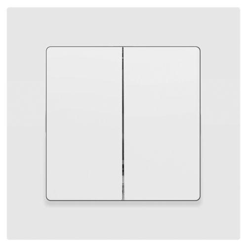 Выключатель 2-кл. СП Accent 6-104-01М 10А IP20 250В AL/CU бел. матов. Intro Б0063456