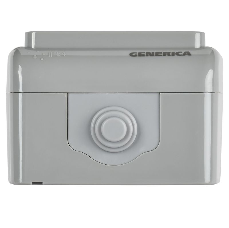 Выключатель кнопочный 1-кл. ОП AQUATIC ВС-20-1-3-А 10А IP54 GENERICA EVA14-K03-10-54