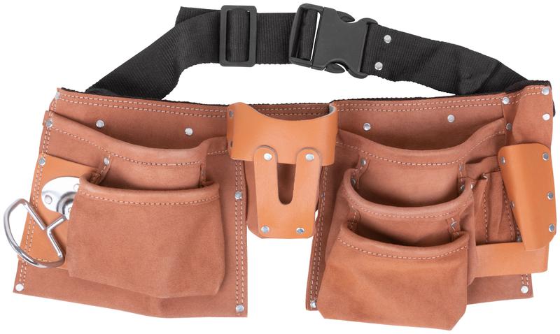 Пояс для инструмента двойн. кожа 10 отделений 1 петля для инструмента FIT 12523