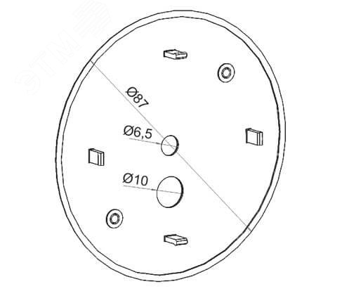 Крышка для коробки потолочной с крюком IP40 D=87мм