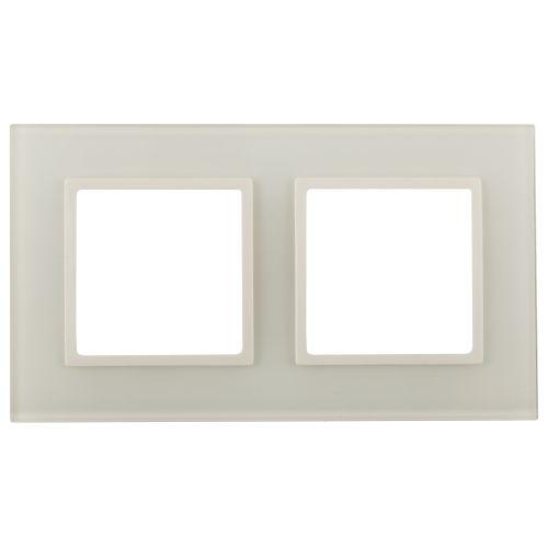 Рамка 2-м Elegance 14-5102-02 стекло слон. кость Эра Б0059169