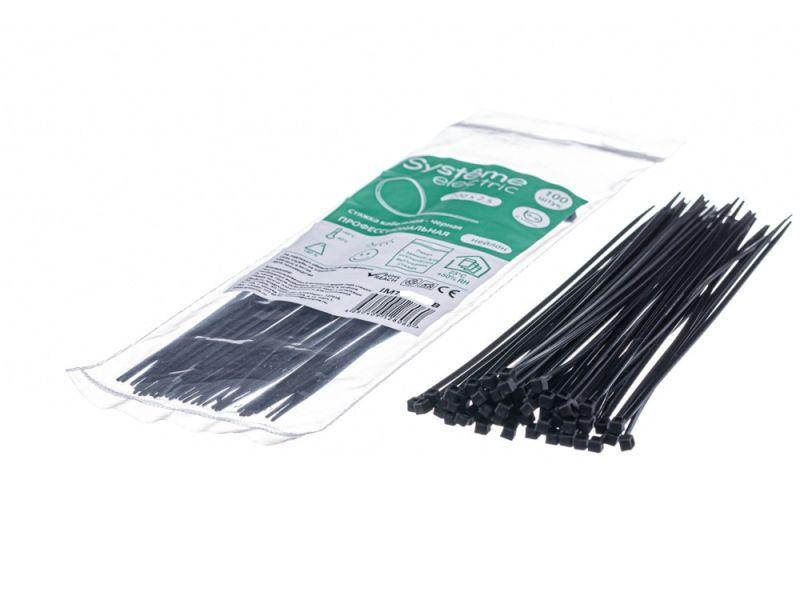 Стяжка кабельная 300х4.8 черн. (уп.100шт) SE IMT30048B
