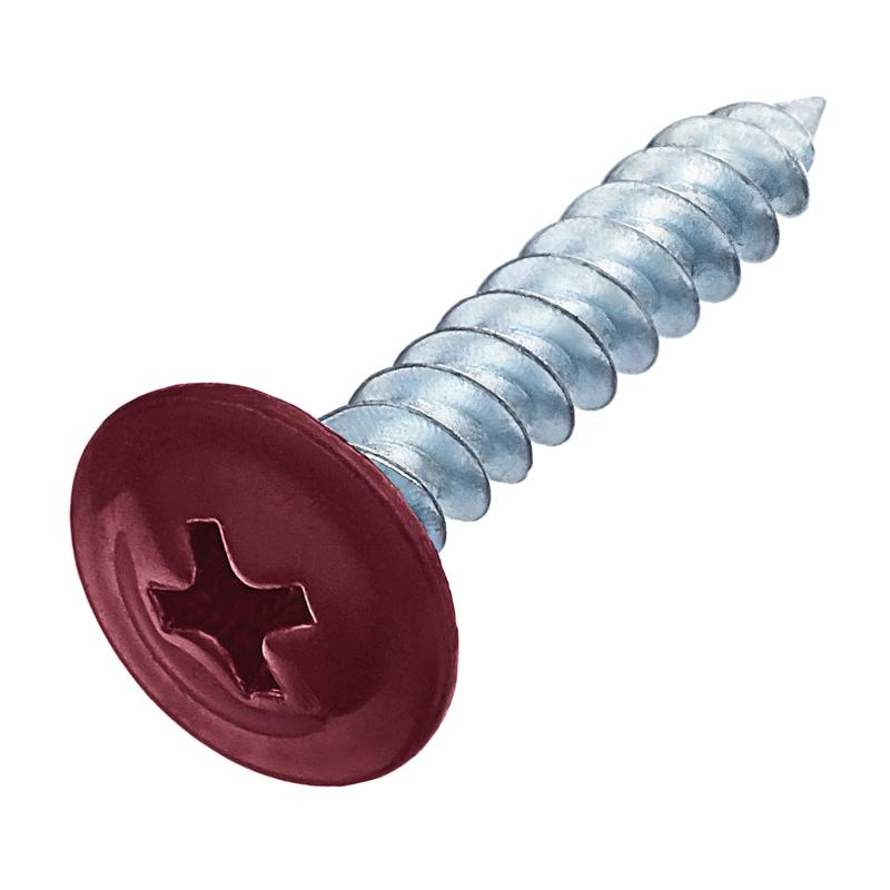 Саморез металл-металл 4.2х16 прессшайба RAL 3005 вин./красн. (европодвес) (уп.35шт) СТРОЙМЕТИЗ 25301016135