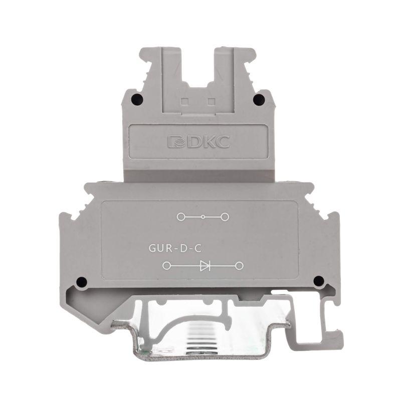 Клемма со встроенным диодом винтовой зажим 4 точки подключения 4кв.мм сер. DKC GUR-D-C