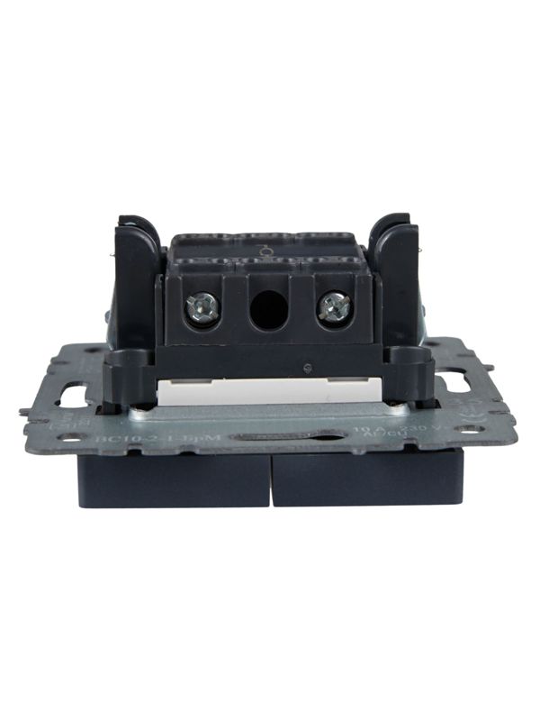 Выключатель 2-кл. СП BRITE ВС10-2-1-БрМ 10А с индик. механизм маренго IEK BR-V20-1-10-K35