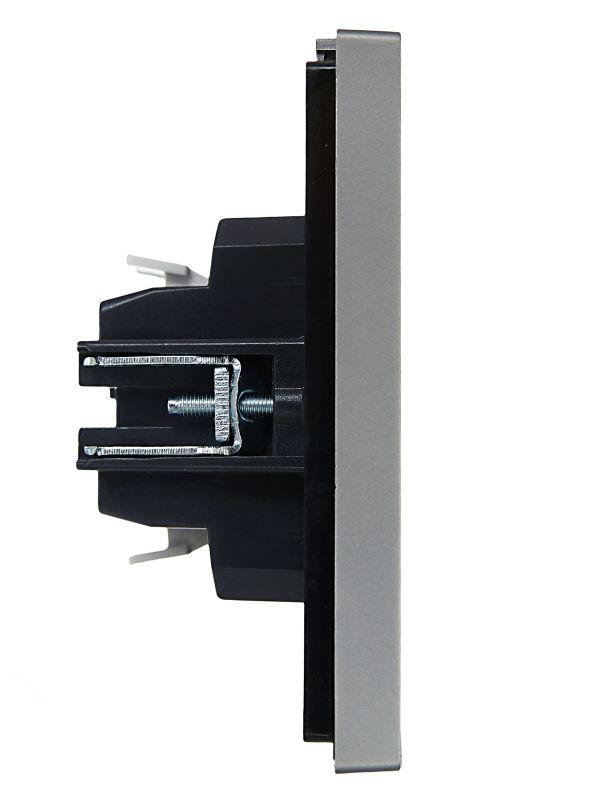 Выключатель 2-кл. СП FORTE&PIANO 10А FP505 сталь IEK FP-V20-0-10-1-K46