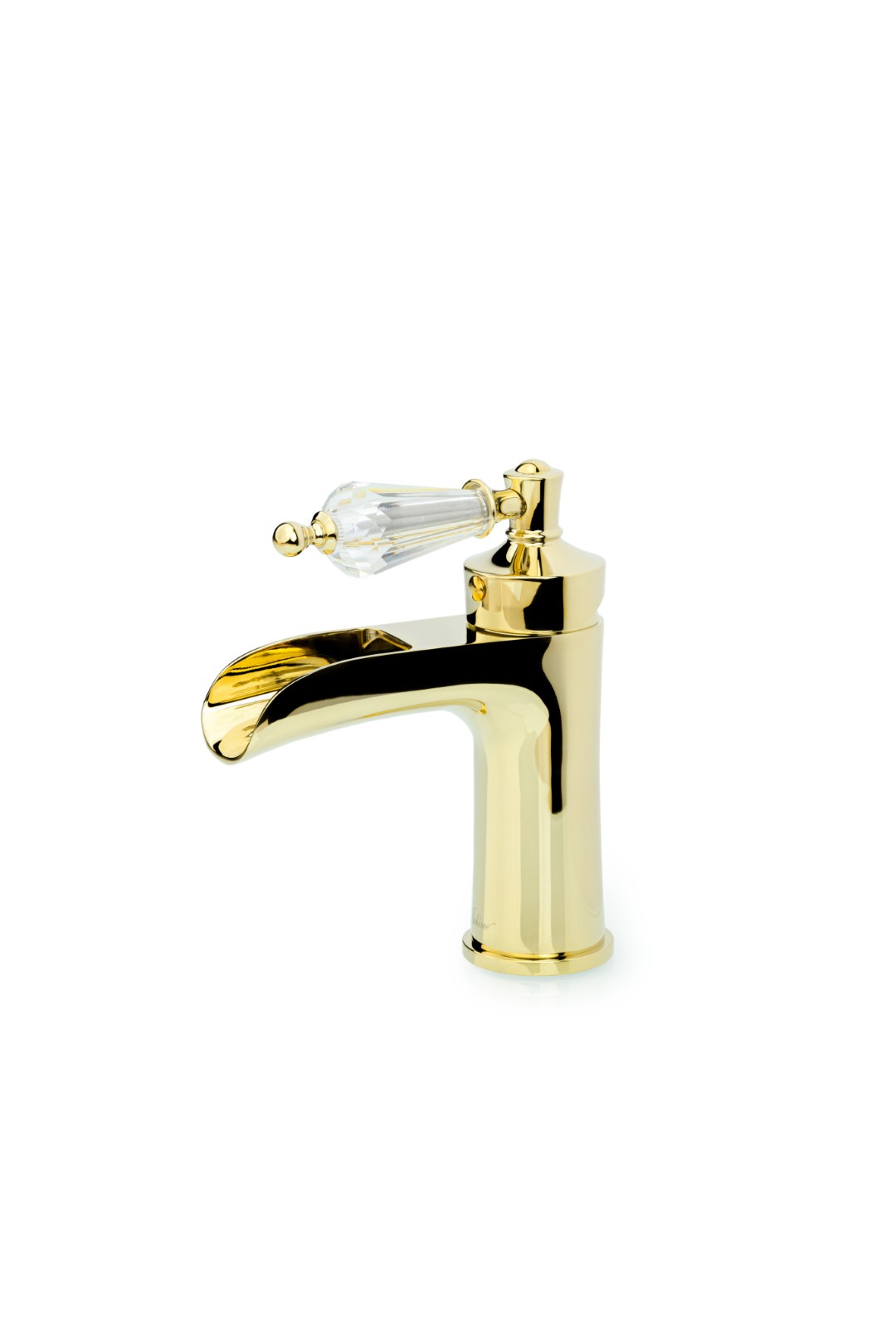 Смеситель для раковины Vogue золото с прозрачным SW