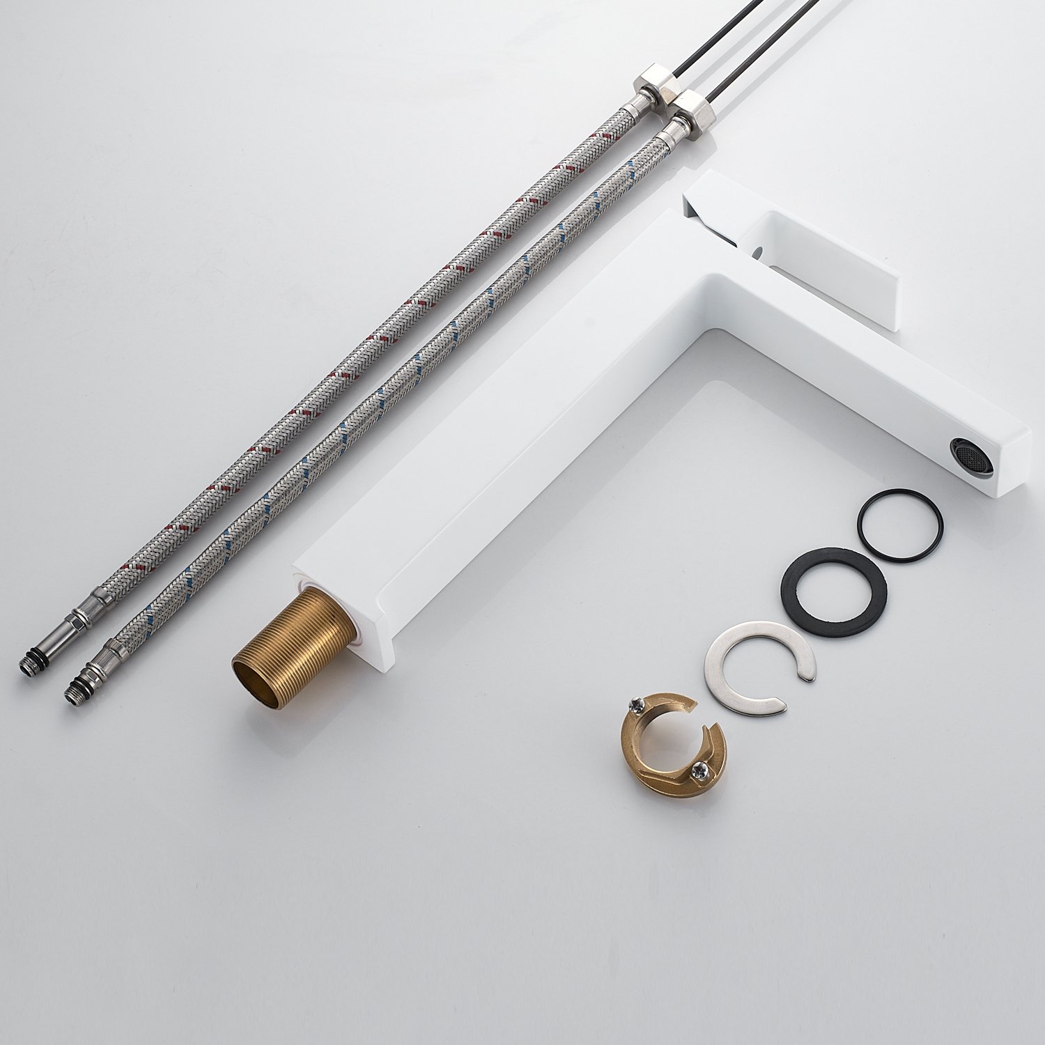 Смеситель для раковины высокий Rose R18C R1811C-1, белый